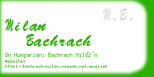 milan bachrach business card